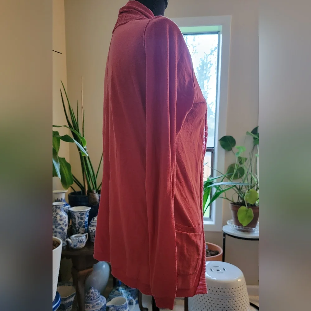 Banana Republic Red Open-Front Cardigan - Picture 2 of 7